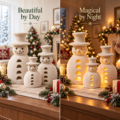 🤍 40% OFF | Neutral Snowman Glow Decor – Beautiful by Day, Magical by Night