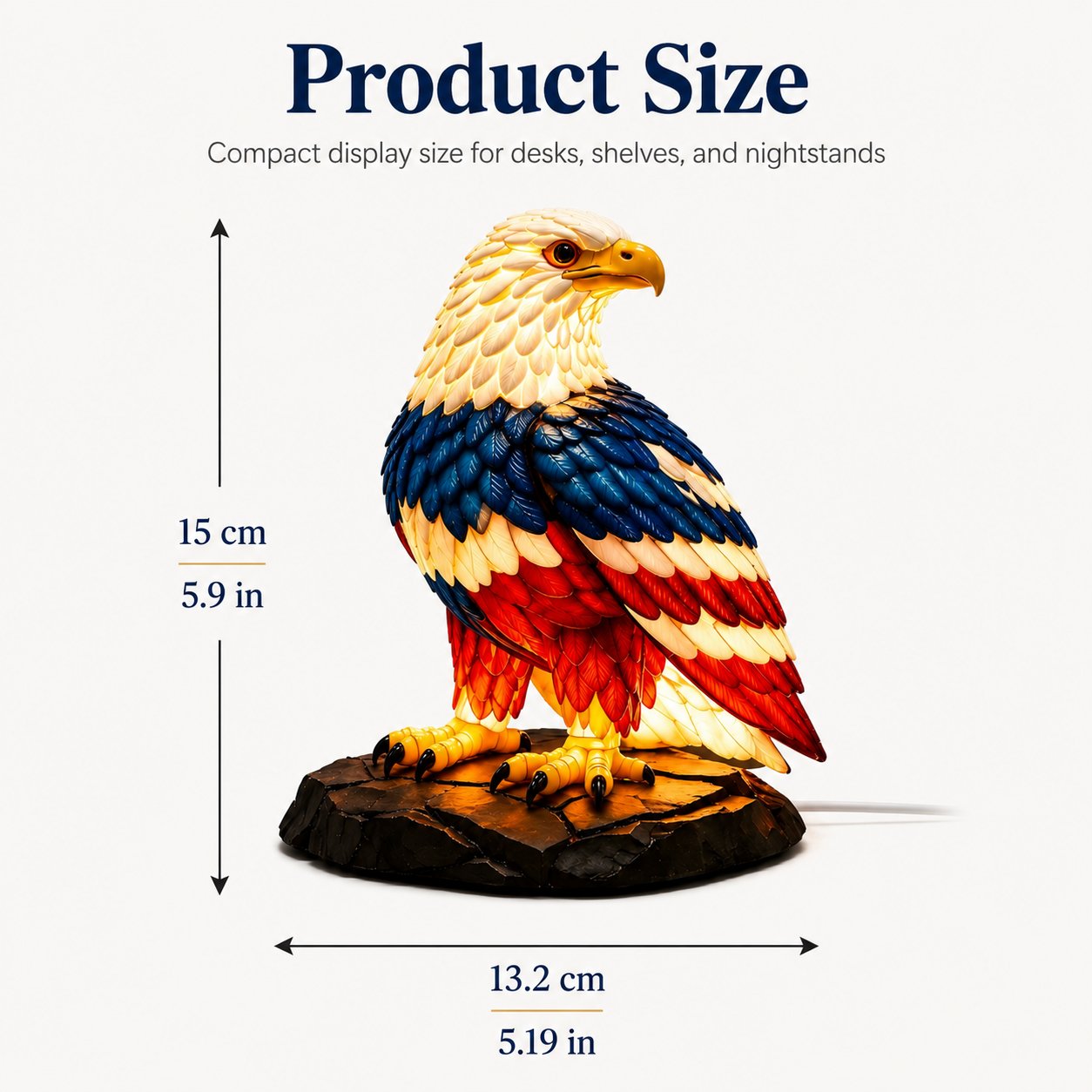 🔥Limited time 55% 🇺🇸 Patriotic Eagle LED Table Lamp 🦅 Proud American Home Decor – Buy 2 & Get Free Shipping