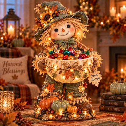 🔥 Limited-Time 49% OFF –– Lighted Scarecrow Candy Bowl