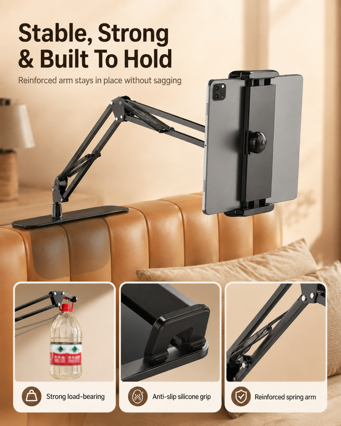 Strong reinforced tablet holder
