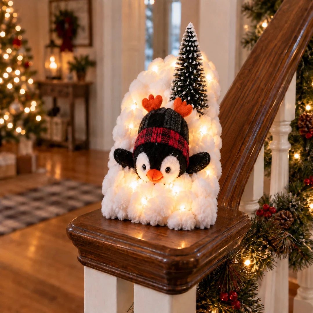 🐧🎄 Holiday Special | Lighted Penguin Snowy Stair Décor – Save 38%
