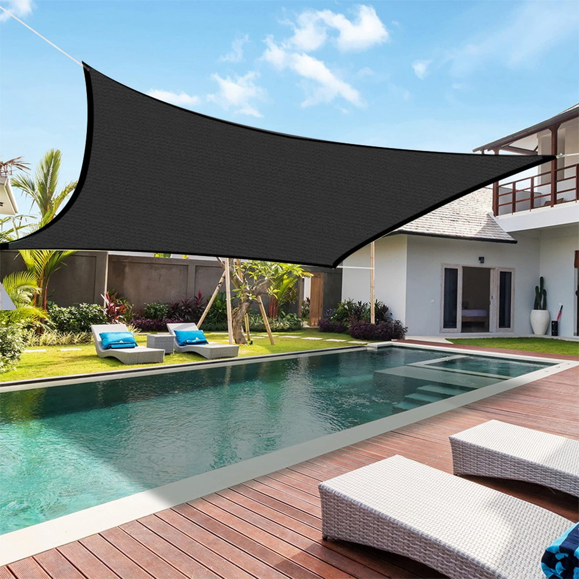 🔥Summer Hot Sale Promotion-49% OFF🌞-90% Blackout Cloth (Black) - 10 x 13ft UV-Resistant Shade Net with Reinforced Rivets