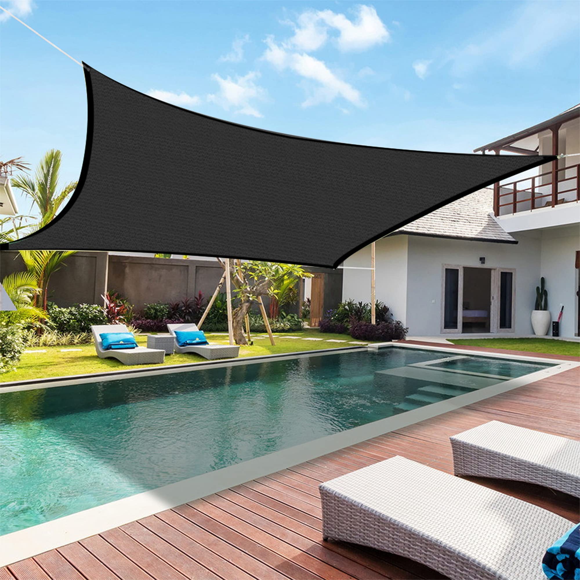 🔥Summer Hot Sale Promotion-49% OFF🌞-90% Blackout Cloth (Black) - 10 x 13ft UV-Resistant Shade Net with Reinforced Rivets