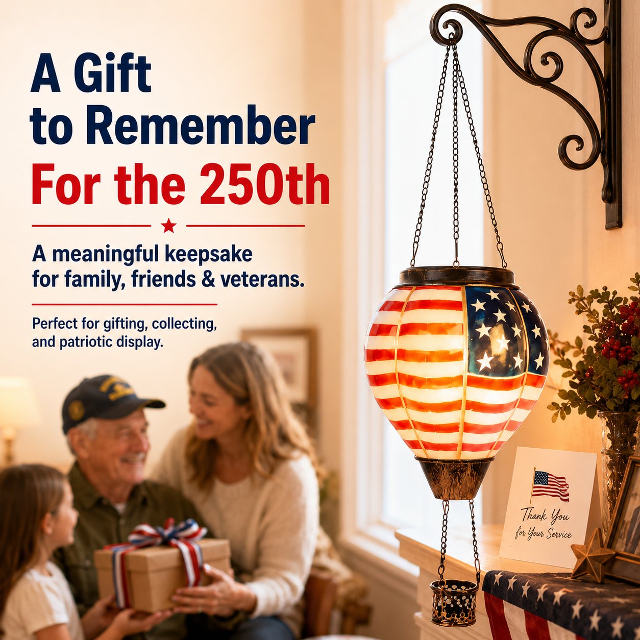 🔥🔥 Father's Day Special: Buy 2, Get Free Shipping — 250th Anniversary Edition Solar Hot Air Balloon Lanterns
