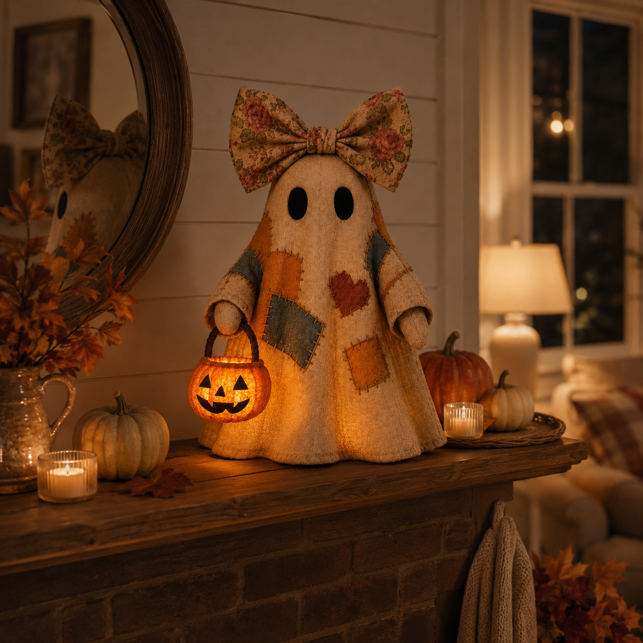 🎃👻 Cozy Spooky Vibes! LED Pumpkin Ghost Decor 🔥40% OFF