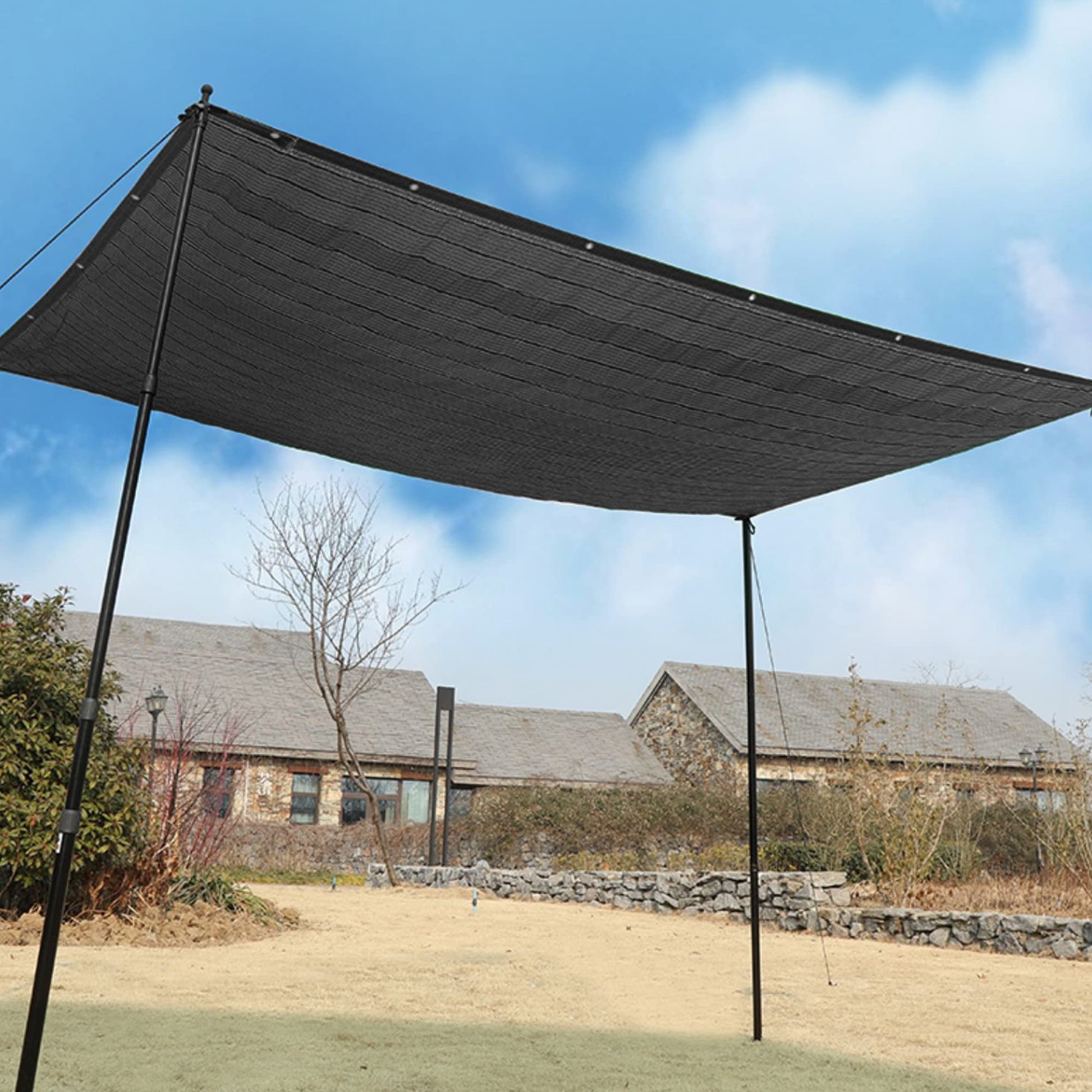 🔥Summer Hot Sale Promotion-49% OFF🌞-90% Blackout Cloth (Black) - 10 x 13ft UV-Resistant Shade Net with Reinforced Rivets