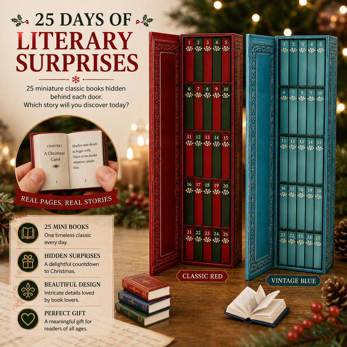 📚 42% OFF | 25-Day Mini Book Advent Calendar – Open, Read, Hang & Collect 🎄