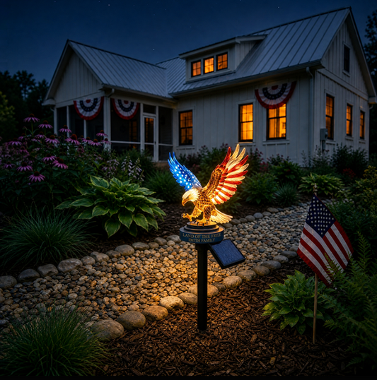 🇺🇸 Celebrate 250 Years of Freedom 🦅 Solar Eagle Garden Stake