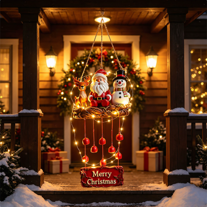 🎄 50% OFF | Santa, Snowman & Reindeer Christmas Wind Chime 🔔✨