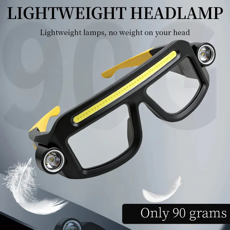 🔦✨Hands-Free Wearable Glasses LED Light – Rechargeable Head-Worn Work Lamp for Maintenance & Outdoor Activities