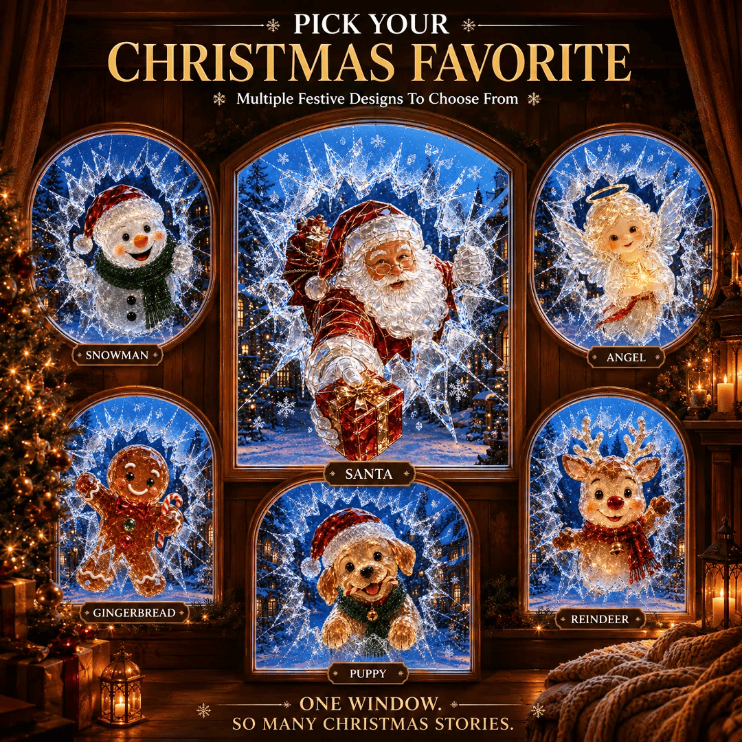 🎄Crystal Christmas Break-In Window Decal