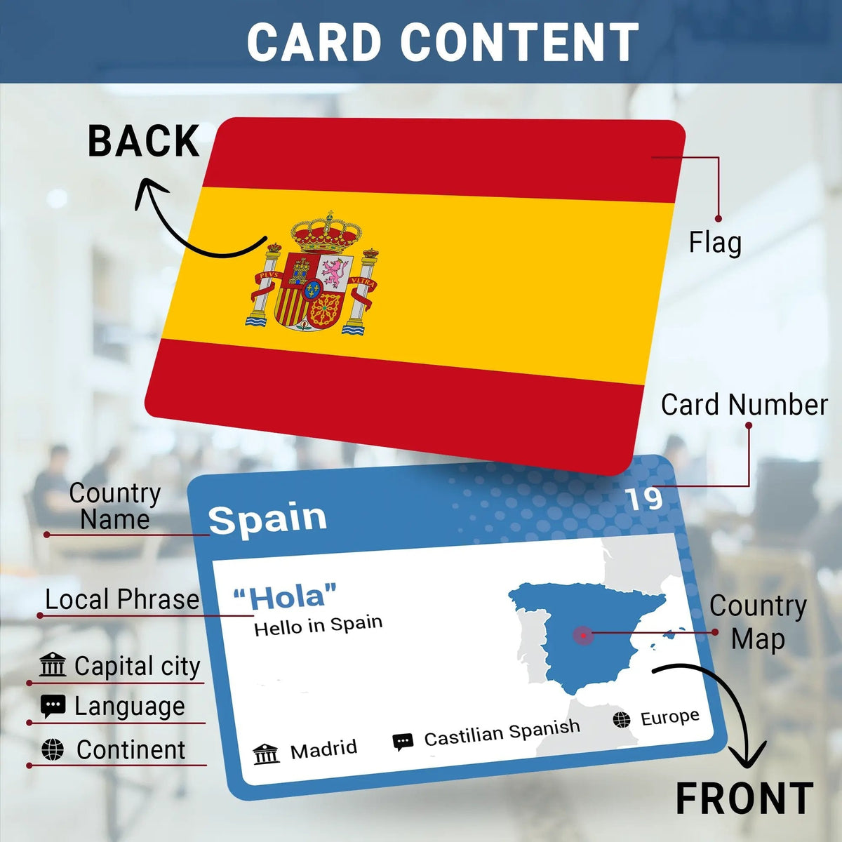 🌍World Flags Flashcards — 245 Countries, Geography Learning Set