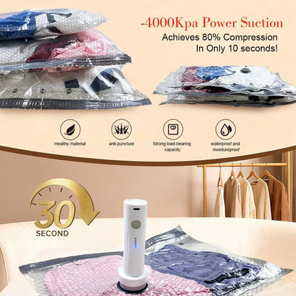 🔥 40% OFF Travel Packing Upgrade | Rechargeable Vacuum Pump + 6 Storage Bags