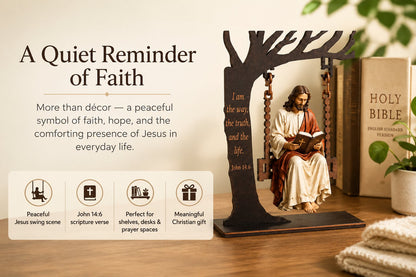 🎁 Buy 2 Get 1 Free – Christian Jesus Swing Table Decor