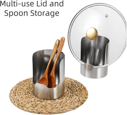 Multi-Functional Stainless Steel Utensil Holder | Vertical Kitchen Countertop Storage Rack