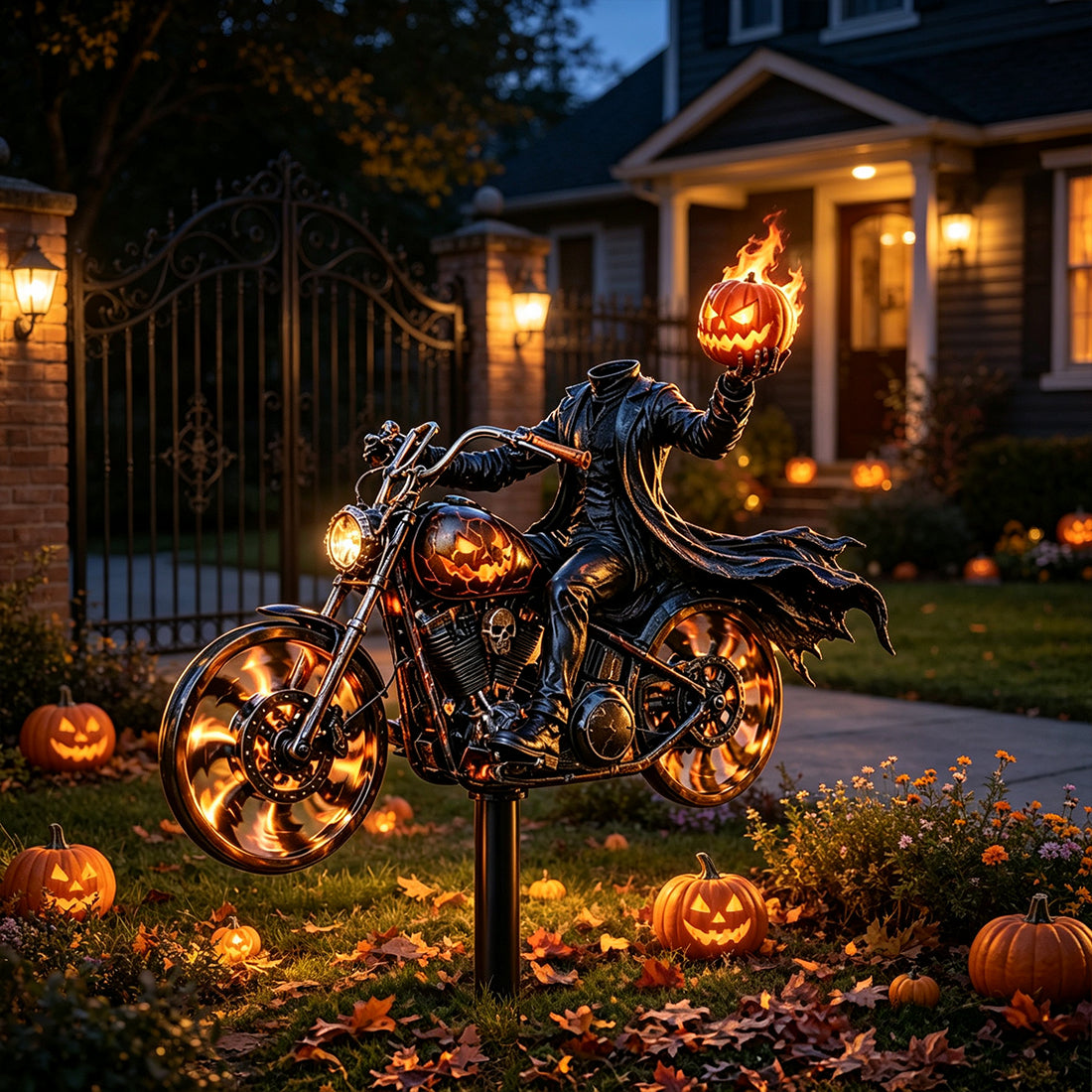 TODAY'S SPECIAL OFFER-50% OFF🔥 HALLOWEEN MOTORCYCLE-THEMED GARDEN WINDMILL