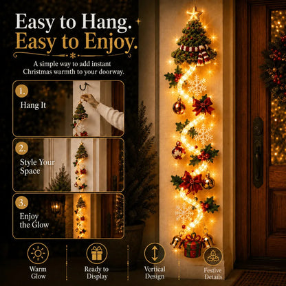 🎄 48% OFF – MerryCascade™ Light-Up Christmas Door Hanger | 6 Festive Designs ✨