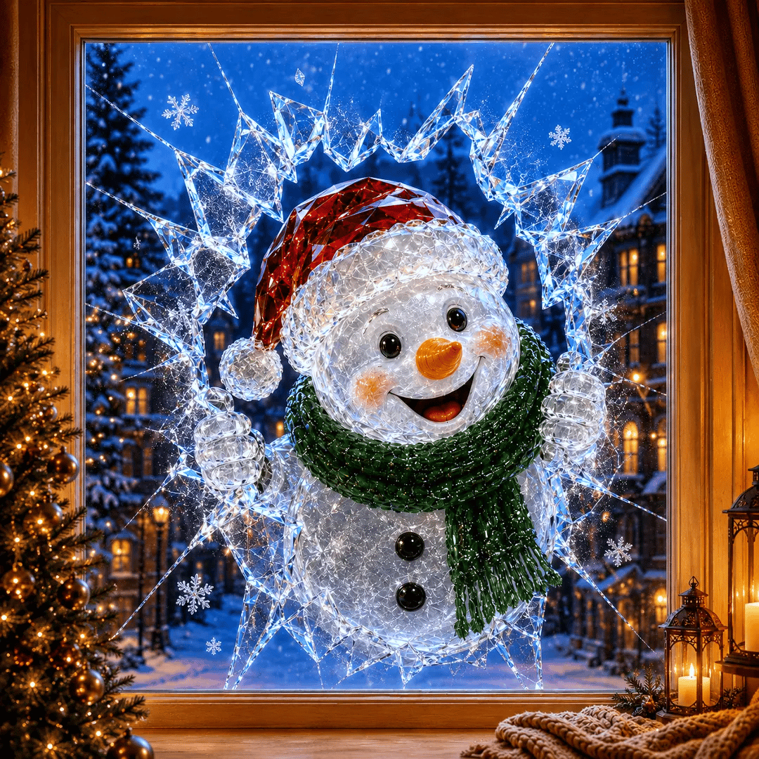 🎄Crystal Christmas Break-In Window Decal