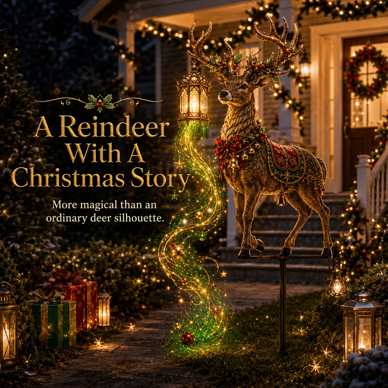 🔥 Limited-Time Offer! 49% OFF - Holiday Yard Special | Light-Up Reindeer Lantern