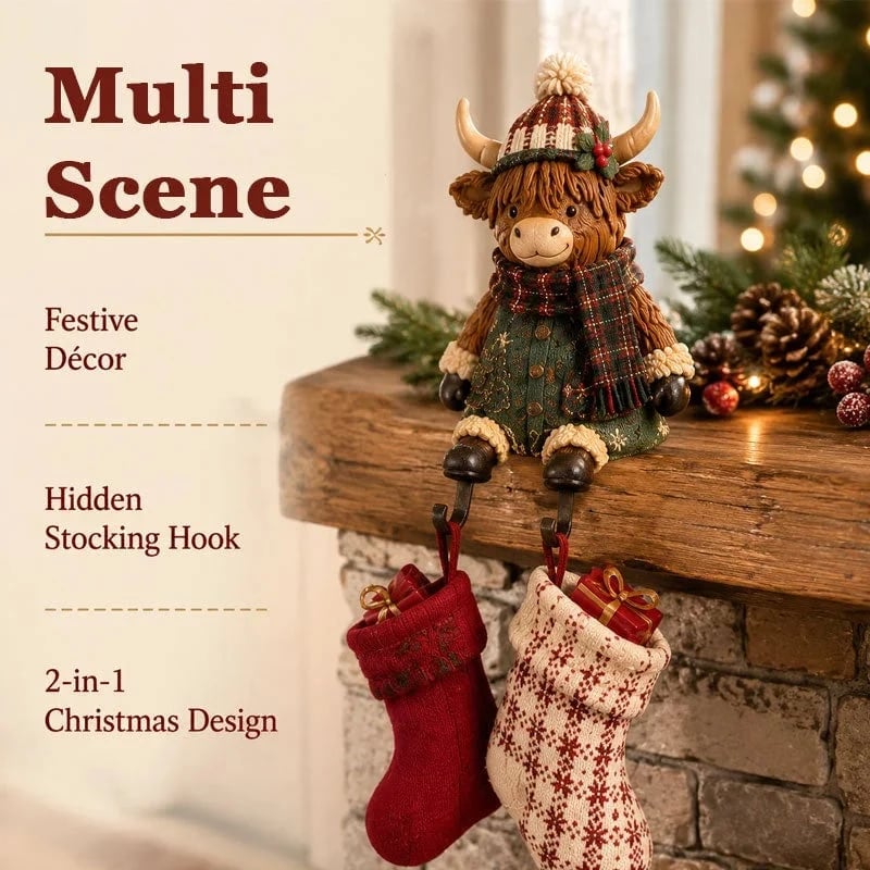 🎄 44% OFF – Christmas Stocking Holder Shelf Sitters | Cute Decor with Hidden Hooks 🧦