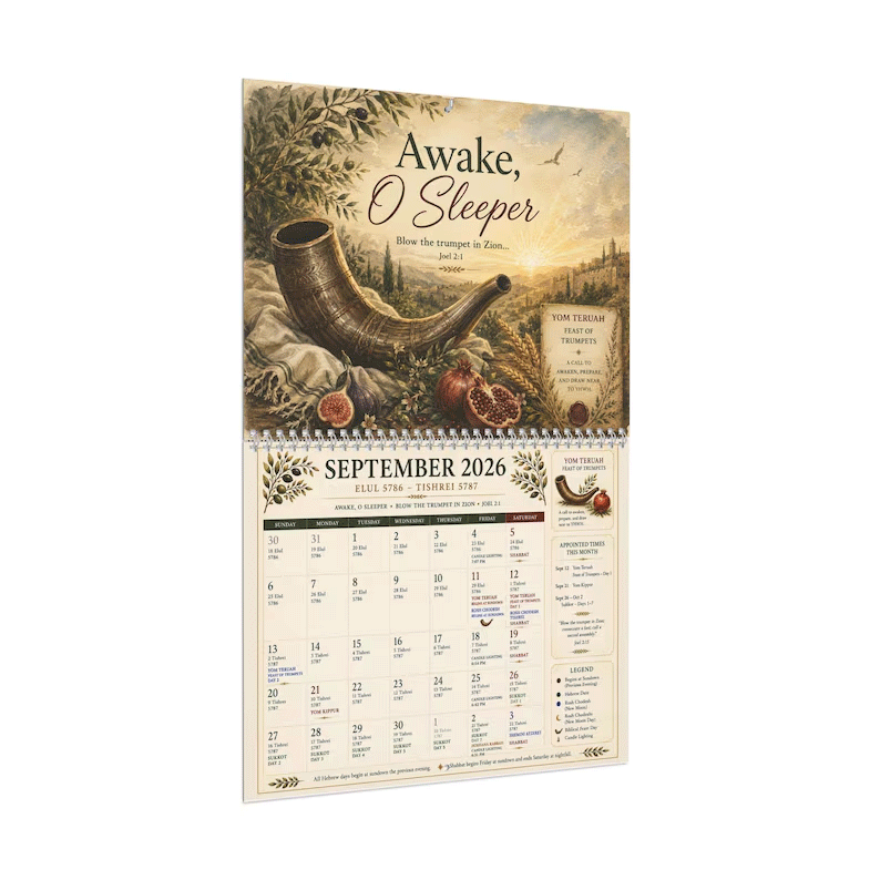 📖 43% OFF | Biblical Hebrew Calendar 5787 (2026–2027) – Appointed Times, Feast Days & Shabbat