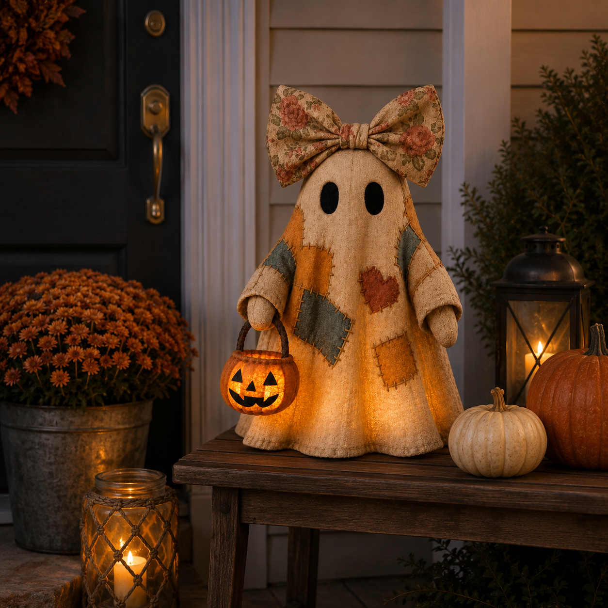🎃👻 Cozy Spooky Vibes! LED Pumpkin Ghost Decor 🔥40% OFF