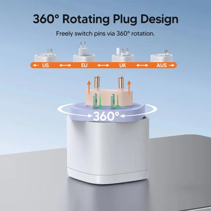 🔥 Limited-Time Offer! 49% OFF - 360° Rotating 4-in-1 Universal Travel Charger | 70W GaN