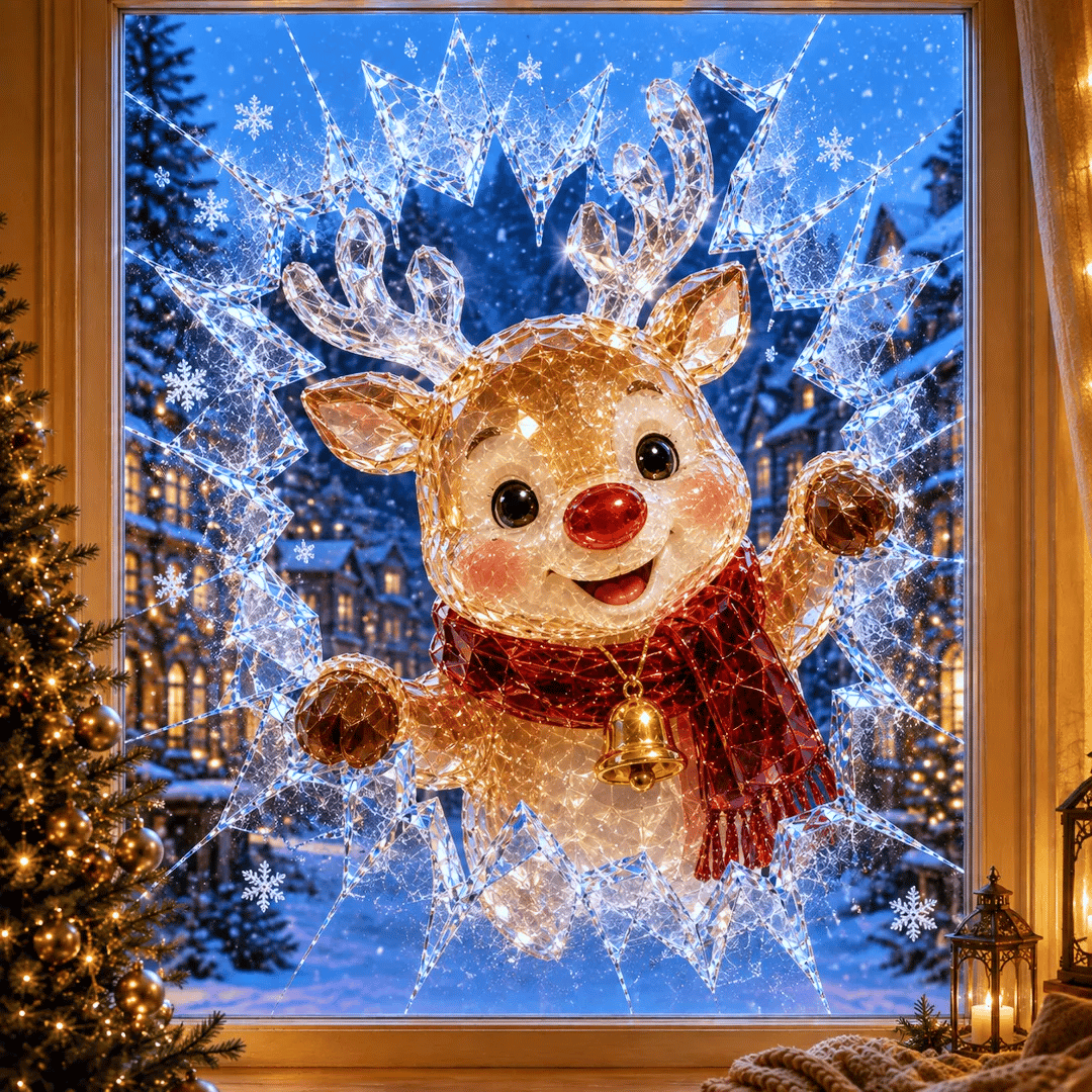 🎄Crystal Christmas Break-In Window Decal