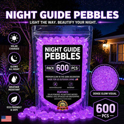 💥The dazzling beauty of the garden at night💥 🌈Colorful glow-in-the-dark garden stones