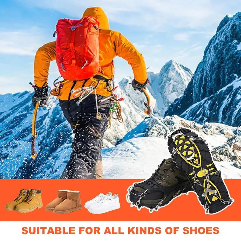 ❄️ Winter Grip Special | 8-Spike Ice Cleats for Shoes – 50% OFF