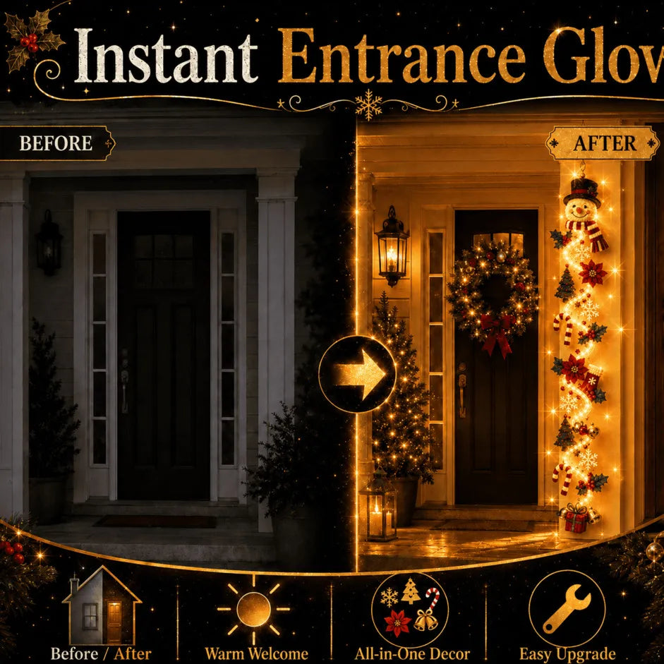 🎄 48% OFF – MerryCascade™ Light-Up Christmas Door Hanger | 6 Festive Designs ✨