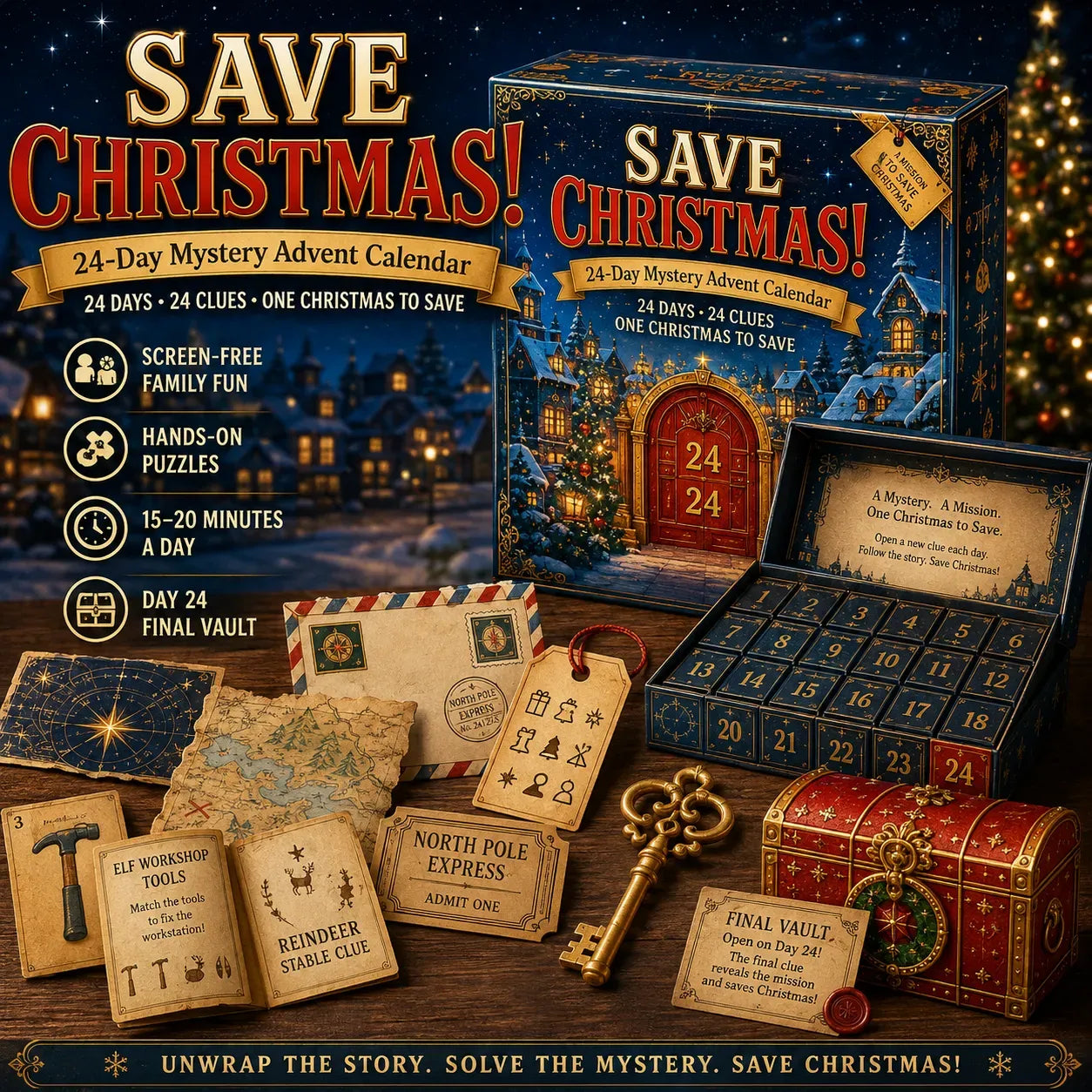 🎄 50% OFF – 24 Days. 24 Clues. One Mystery to Solve. 🕵️