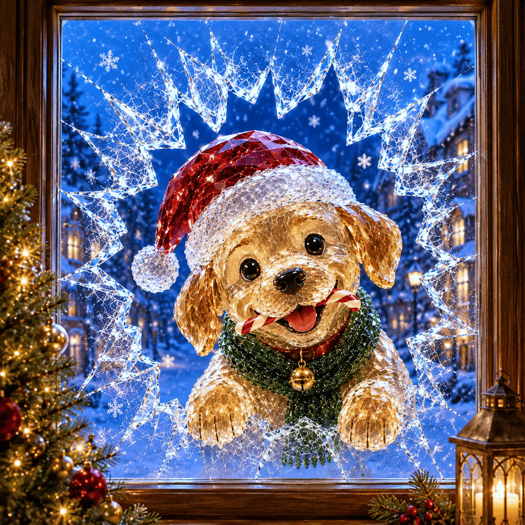 🎄Crystal Christmas Break-In Window Decal