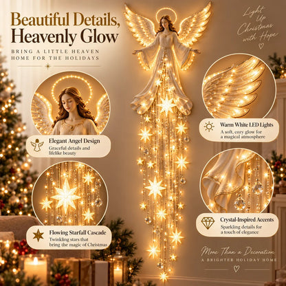 🔥 Last Day Sale 50% OFF🎄👼 Christmas Angel Starfall Wall Light