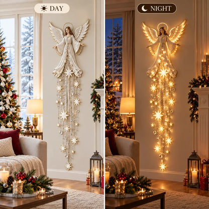 🔥 Last Day Sale 50% OFF🎄👼 Christmas Angel Starfall Wall Light