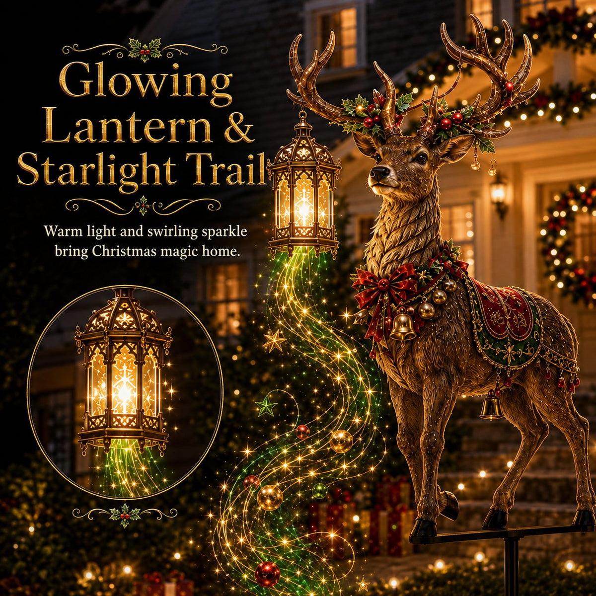 🔥 Limited-Time Offer! 49% OFF - Holiday Yard Special | Light-Up Reindeer Lantern