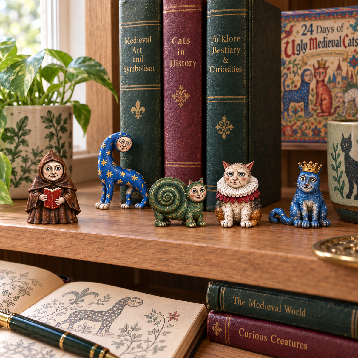 🔥 LAST DAY 50% OFF | 🐈 24 Days of Ugly Medieval Cats – Advent Calendar 2026 🎄