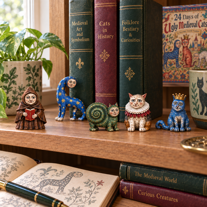🔥 LAST DAY 50% OFF | 🐈 24 Days of Ugly Medieval Cats – Advent Calendar 2026 🎄