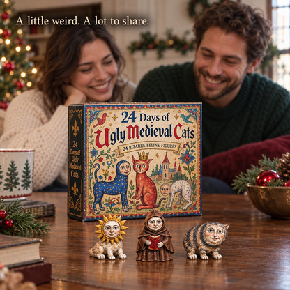 🔥 LAST DAY 50% OFF | 🐈 24 Days of Ugly Medieval Cats – Advent Calendar 2026 🎄