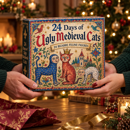 🔥 LAST DAY 50% OFF | 🐈 24 Days of Ugly Medieval Cats – Advent Calendar 2026 🎄