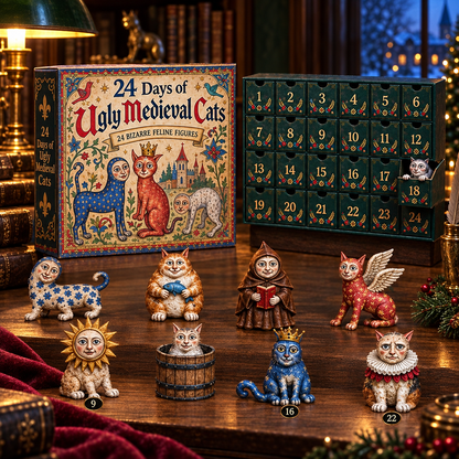 🔥 LAST DAY 50% OFF | 🐈 24 Days of Ugly Medieval Cats – Advent Calendar 2026 🎄