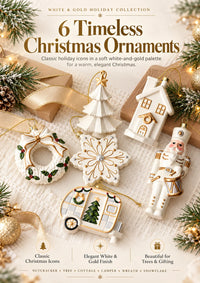 Complete 6-Piece White & Gold Collection