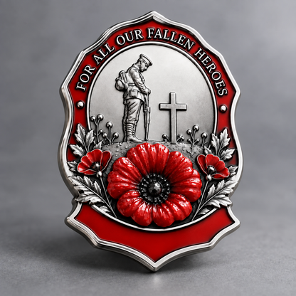 🌺Limited Edition Red Poppy Remembrance Brooch – For All Our Fallen Heroes🎖️