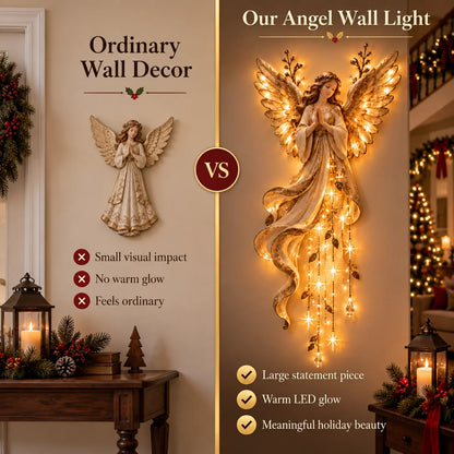 🔥 Last Day Sale 50% OFF👼Guardian Angel Starfall Cascade™ – Lighted Faith & Blessing Christmas Wall Decor✨