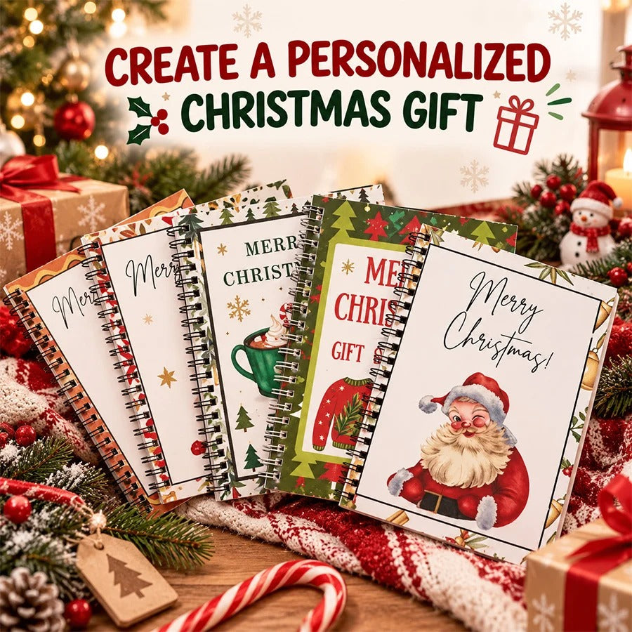 🎁70% OFF!!!-Ready for Christmas!🎅Christmas Gift Card Book, DIY Spiral-Bound Christmas Gift Card Holder Book🎁Personalized Xmas Gifts for Family, Festive & Party Supplies
