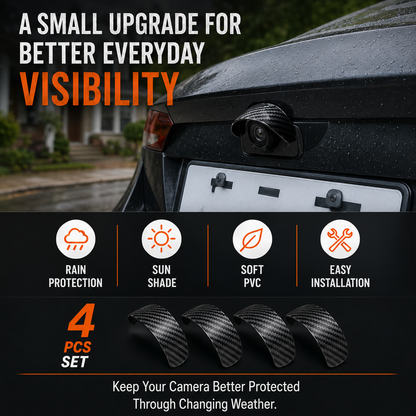 🔥 Limited-Time Offer! 49% OFF Car Backup Camera Rain Shield – Carbon Fiber Sun Visor, Protects Rear & Side Camera Lens from Rain & Glare (4/8 PCS)