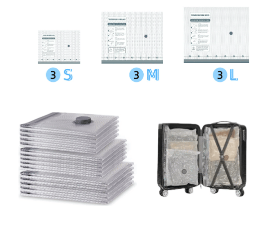 🔥 40% OFF Travel Packing Upgrade | Rechargeable Vacuum Pump + 6 Storage Bags
