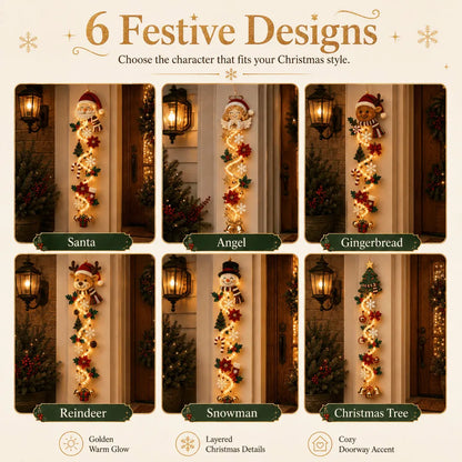 🎄 48% OFF – MerryCascade™ Light-Up Christmas Door Hanger | 6 Festive Designs ✨