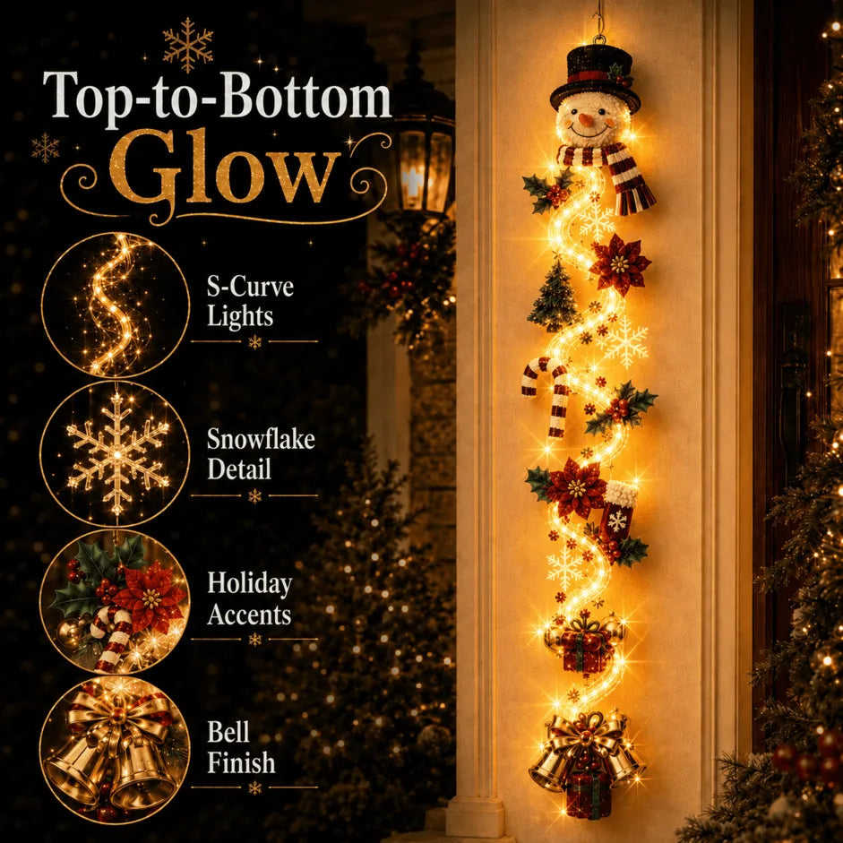 🎄 48% OFF – MerryCascade™ Light-Up Christmas Door Hanger | 6 Festive Designs ✨