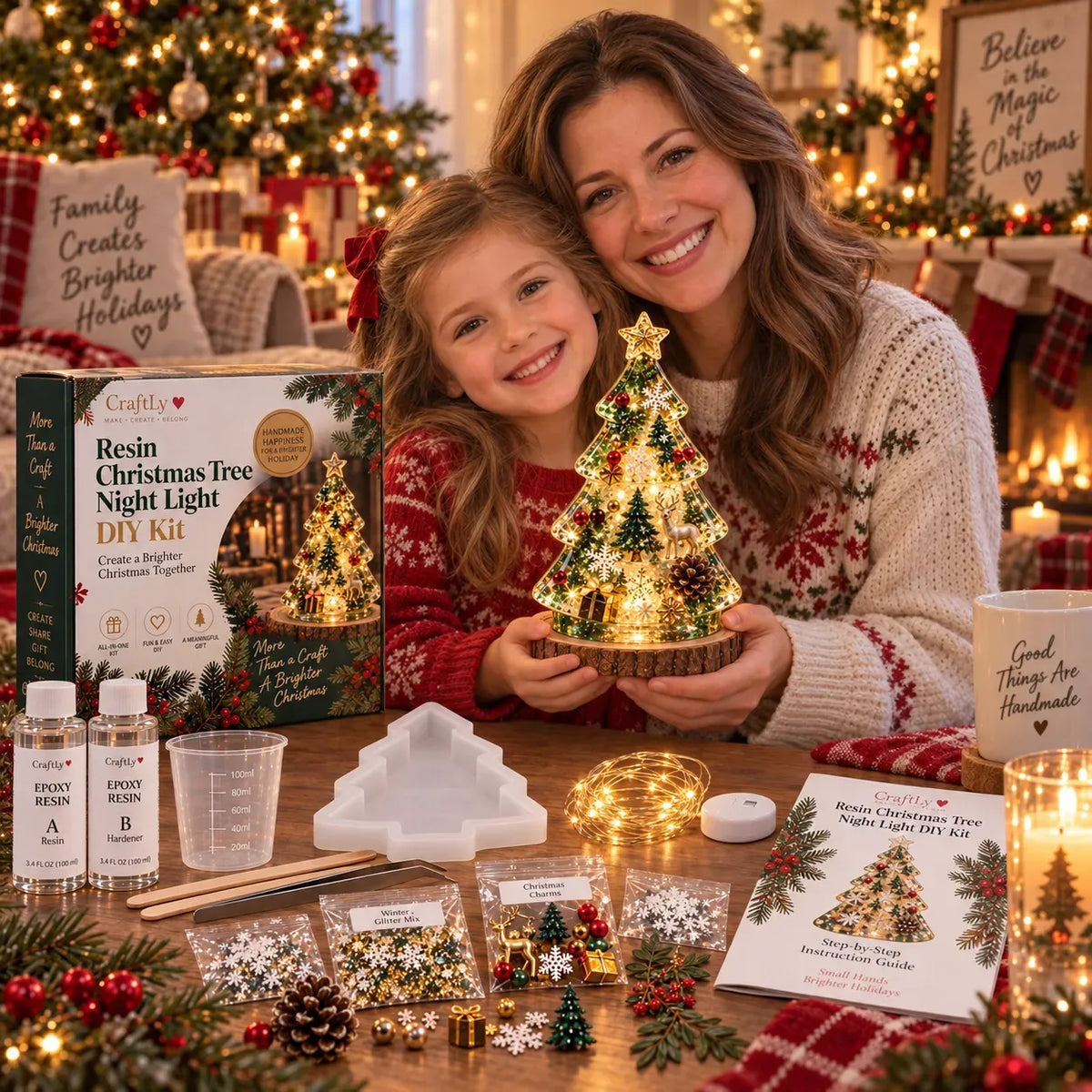🎄 Holiday Craft Special | DIY Light-Up Resin Christmas Tree Kit – Save 39%